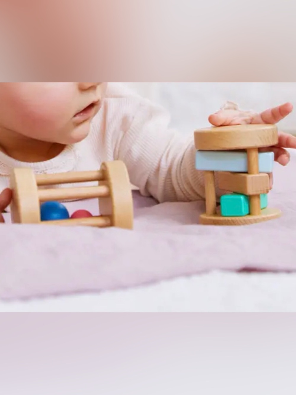 KiwiCo Panda Crate 3 Wooden Montessori Developmental Toy Rattles Transfer Discs
